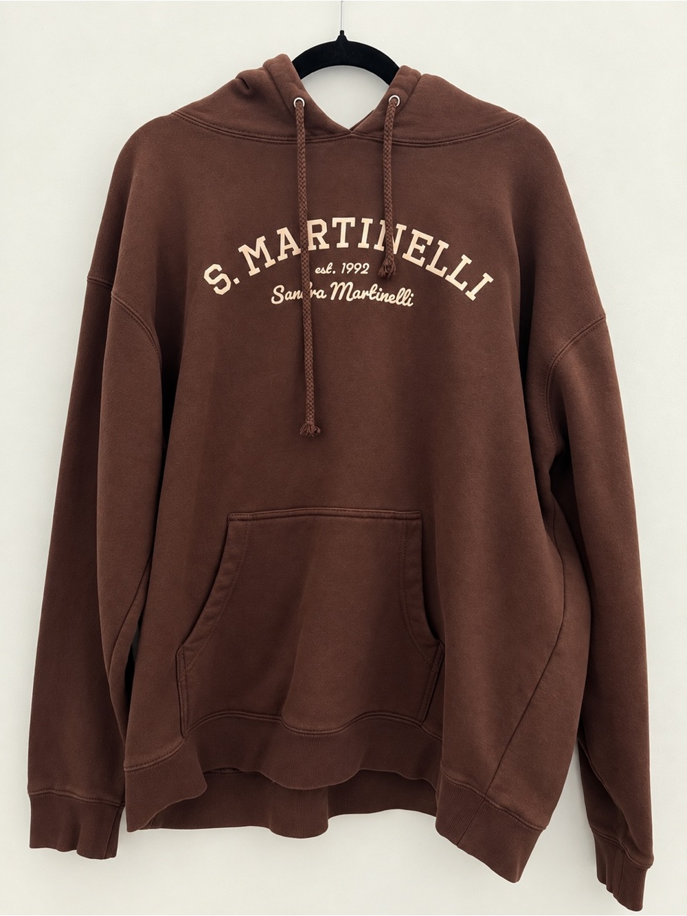 S. Martinelli Chocolate Brown Oversized Graphic Hoodie